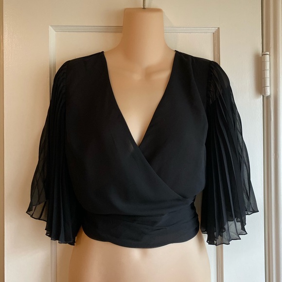 Express Kimono Sleeve Surplice Wrap Top - Picture 1 of 4